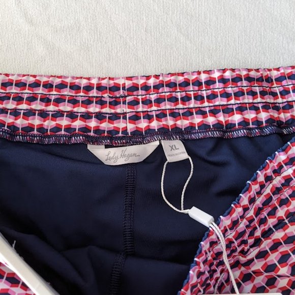 Lady Hagen Womens Golf Skort Size XL Geometric Retro Red Off To The Races NEW - Picture 3 of 4